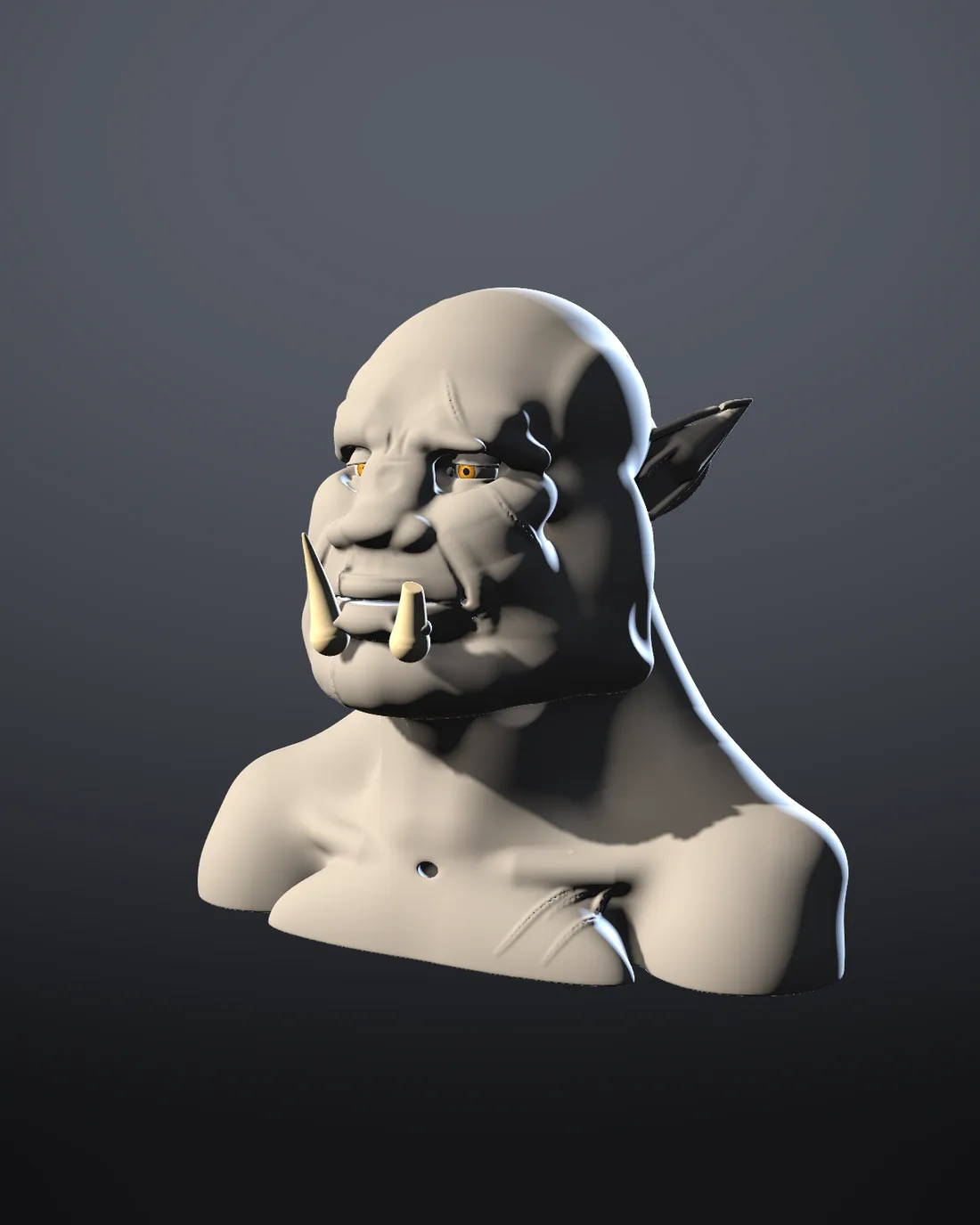 The orc bust at version 3: Secondary