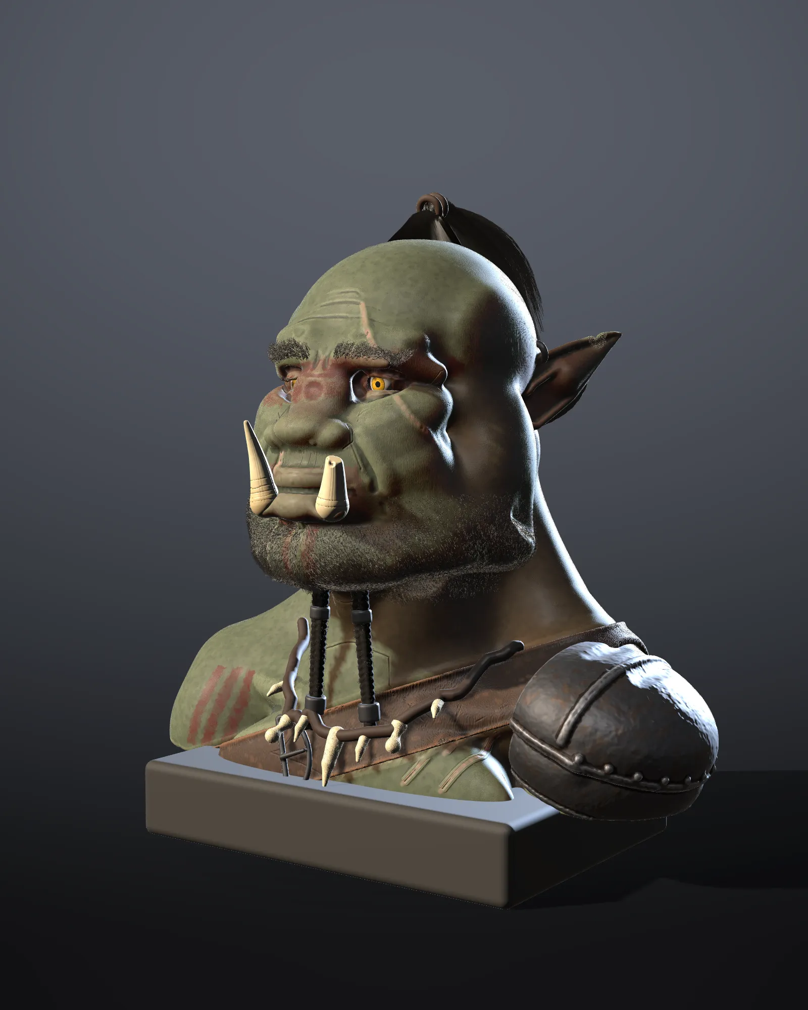 Orc bust render